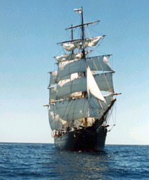 The historic sailing vessel, the "James Craig"